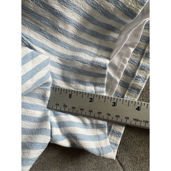 Sugar Lips Lynsea Striped Romper Womens M Blue White Coastal Boho Cottagewear - Picture 12 of 12